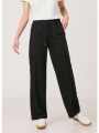 gerry weber γυναικείο παντελόνι wide leg με λάστιχο στη μέση και cargo τσέπες από ελαστικό ύφασμα