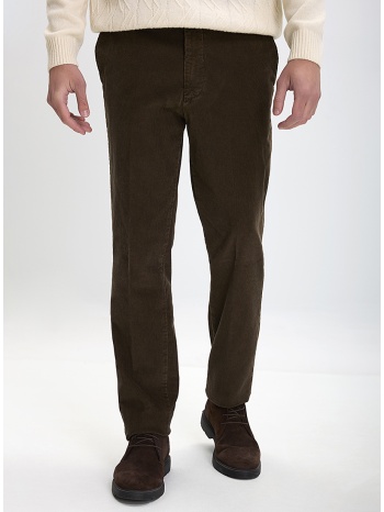 hd x vardas ανδρικό κοτλέ παντελόνι slim fit σε καφέ σε προσφορά