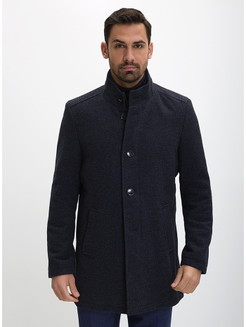 ανδρικό ημίπαλτο regular fit με κρυφή πατιλέτα και μοντέρνο