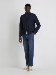 markup ανδρικό biker jacket softshell σε σκούρο μπλε