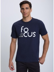 βαμβακερό t-shirt με στάμπα