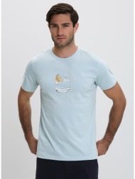 βαμβακερό t-shirt με στάμπα modern fit