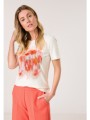 gerry weber γυναικείο t-shirt slim fit με αφηρημένο σχέδιο