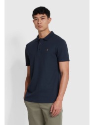 farah polo forster μπλούζα με υφή indigo