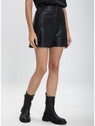 penny black γυναικείο σορτς από οικολογικό δέρμα σε μαύρο