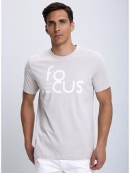 βαμβακερό t-shirt με στάμπα