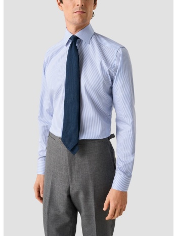eton ανδρικό πουκάμισο fine striped twill slim fit σε μπλε