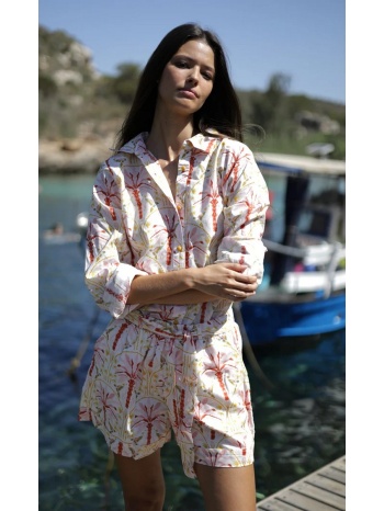 luna llena γυναικείο σορτς regular fit βαμβακερό με ζώνη σε προσφορά