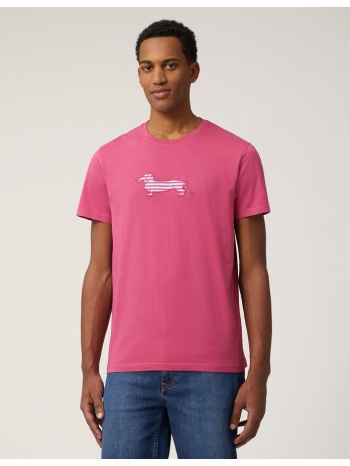 harmont & blaine ανδρικό t-shirt με ριγέ λογότυπο regular