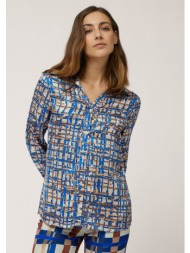 harmont & blaine γυναικείο πουκάμισο με πολύχρωμο μοτίβο comfort fit