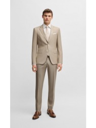 boss ανδρικό κοστούμι slim fit μάλλινο βισκόζη