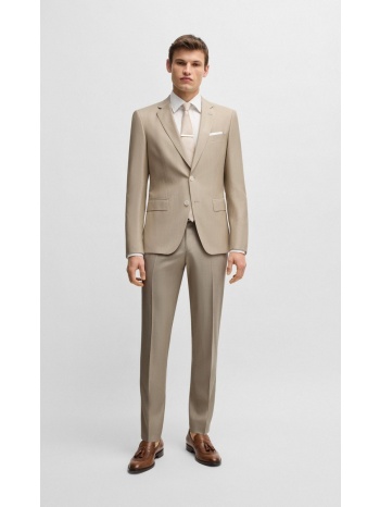 boss ανδρικό κοστούμι slim fit μάλλινο βισκόζη