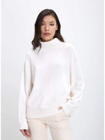 γυναικείο πουλόβερ με ζιβάγκο oversized fit