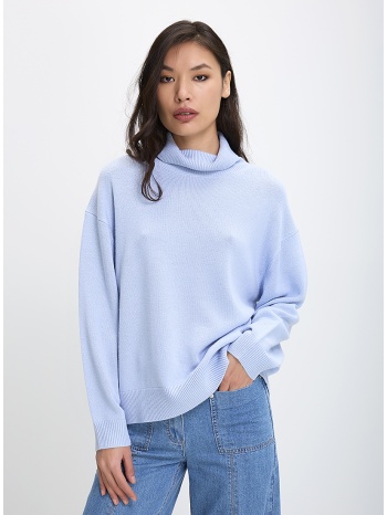 γυναικείο πουλόβερ με ζιβάγκο oversized fit