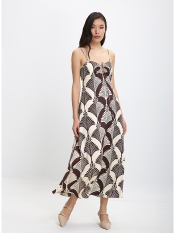 penny black γυναικείο μακρύ φόρεμα με τιράντες και tropical σε προσφορά