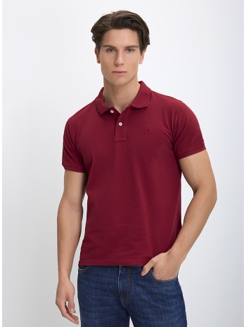 ανδρική μπλούζα polo βαμβακερή με κεντημένο λογότυπο σε προσφορά