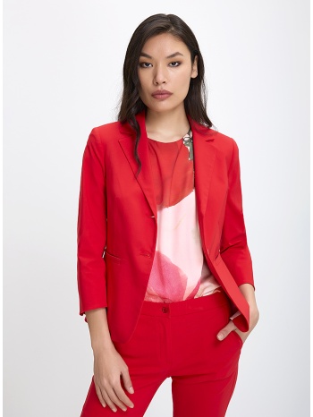 γυναικείο σακάκι με κλασικά πέτα και μανίκι 3/4 slim fit σε προσφορά