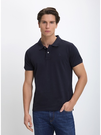 ανδρική μπλούζα polo βαμβακερή με κεντημένο λογότυπο σε προσφορά