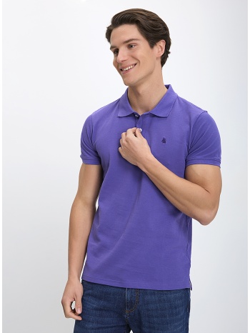 ανδρική μπλούζα polo βαμβακερή με κεντημένο λογότυπο σε προσφορά