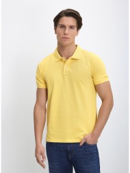 ανδρική μπλούζα polo βαμβακερή με κεντημένο λογότυπο regular fit