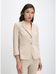 γυναικείο σακάκι με κλασικά πέτα και μανίκι 3/4 slim fit