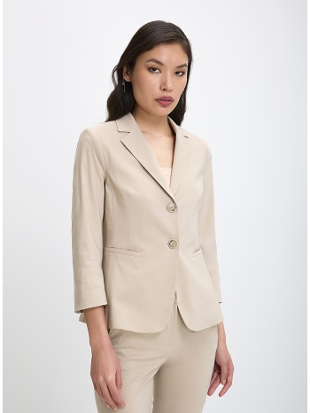 γυναικείο σακάκι με κλασικά πέτα και μανίκι 3/4 slim fit σε προσφορά