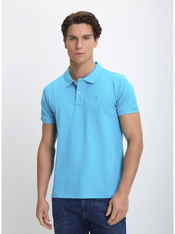 ανδρική μπλούζα polo βαμβακερή με κεντημένο λογότυπο σε προσφορά