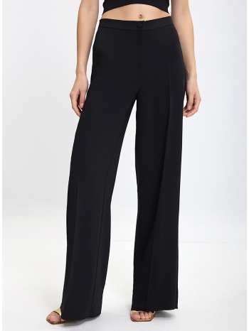 γυναικείο ψηλόμεσο παντελόνι wide leg σε μαύρο σε προσφορά