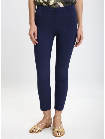 γυναικείο παντελόνι με κλασική γραμμή slim fit σε σκούρο σε προσφορά