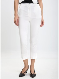 γυναικείο cropped παντελόνι μονόχρωμο slim fit