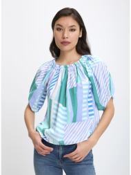 caractere γυναικείο τοπ βαμβακερό με λάστιχο στους ώμους regular fit