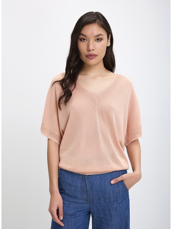 esqualo γυναικεία πλεκτή μπλούζα με lurex regular fit σε σε προσφορά