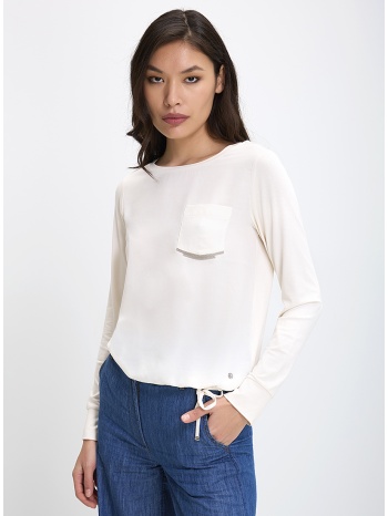 monari γυναικεία μπλούζα με διακοσμητική τσέπη regular fit σε προσφορά