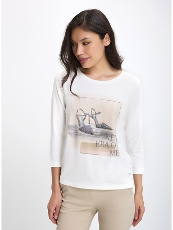 monari γυναικεία μπλούζα με μανίκια 3/4 και στάμπα regular σε προσφορά