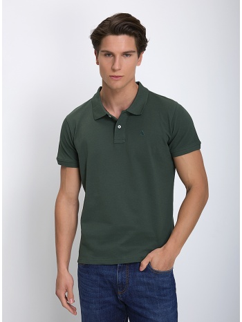 ανδρική μπλούζα polo βαμβακερή με κεντημένο λογότυπο σε προσφορά
