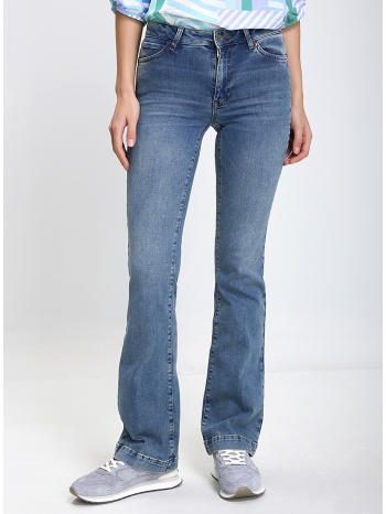 caractere γυναικείο τζιν παντελόνι bootcut ελαστικό σε μπλε σε προσφορά