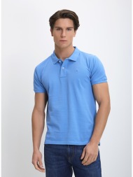 ανδρική μπλούζα polo βαμβακερή με κεντημένο λογότυπο regular fit