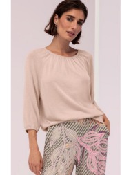 bianca γυναικείο πλεκτό dita regular fit με lurex μπεζ