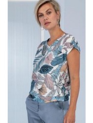 bianca γυναικείο t-shirt julie regular fit blue mix