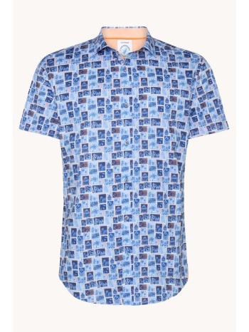 a fish named fred ανδρικό πουκάμισο κοντομάνικο με στάμπα