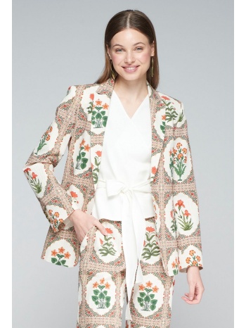 vilagallo γυναικείο σακάκι regular fit seersucker floral σε προσφορά