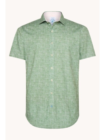 a fish named fred ανδρικό πουκάμισο κοντομάνικο με γραμμικό