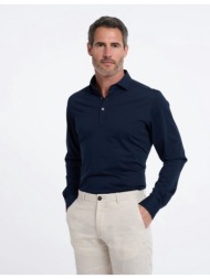 r2 amsterdam ανδρικό μακρυμάνικο βαμβακερό polo jersey