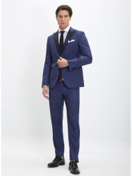 cc collection corneliani ανδρικό κοστούμι tuxedo με διχρωμία σακακιού slim fit