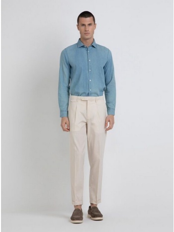 markup ανδρικό βαμβακερό πουκάμισο denim regular fit σε