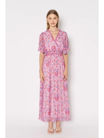 berenice γυναικείο φόρεμα maxi regular fit βισκόζη εμπριμέ σε προσφορά