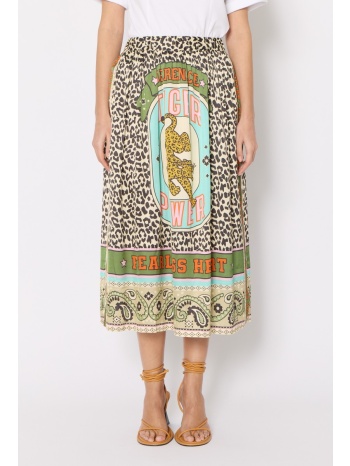 berenice γυναικεία φούστα regular fit εμπριμέ σε προσφορά