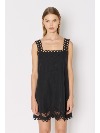 berenice γυναικείο φόρεμα regular fit βαμβακερό μαύρο σε προσφορά