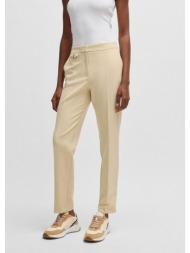 boss γυναικείο παντελόνι regular fit από ελαστικό σατέν με πιέτα και πλαϊνές τσέπες