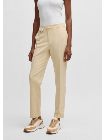 boss γυναικείο παντελόνι regular fit από ελαστικό σατέν με σε προσφορά